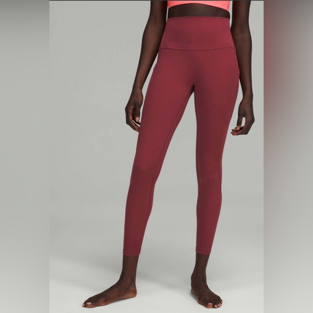 NWT Lululemon align pant high rise with pockets 25” mulled wine size 2